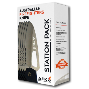 Australian Firefighters Knife Packaging (Station Pack) with Warranty Stamp